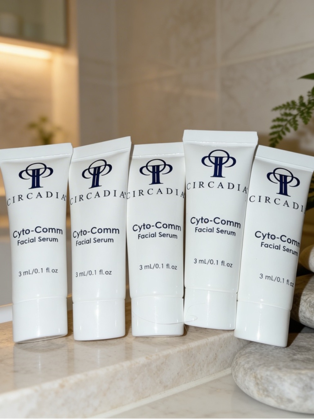 Circadia Cyto-Comm Facial Serum- Hydrating Repair Serum (5) 0.17oz ea sample